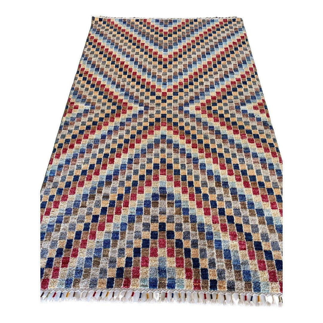 Abstract Boxes Rug - Size: 6.7 x 4.1 - Imam Carpet Co