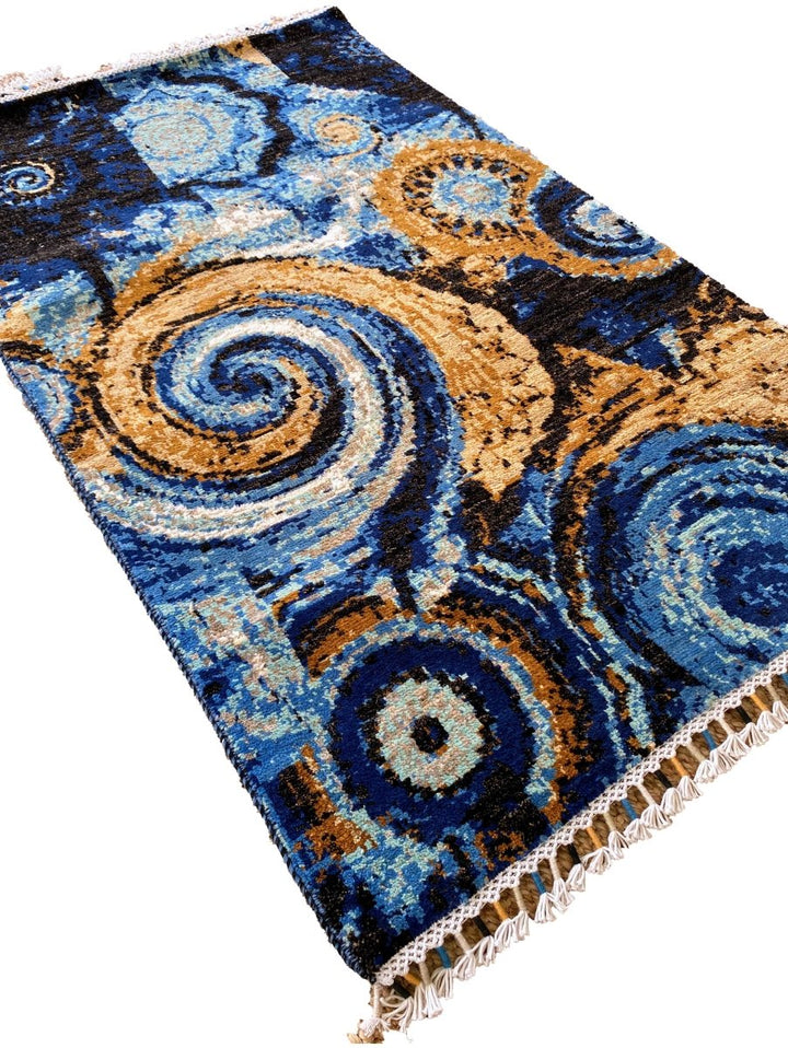 Abstract Swirl Rug - Size: 5.3 x 3.2 - Imam Carpets Online Store