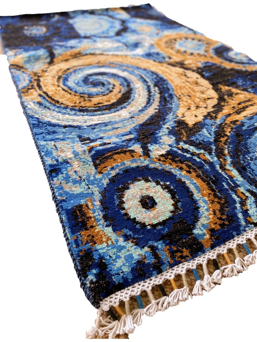 Abstract Swirl Rug - Size: 5.3 x 3.2 - Imam Carpets Online Store