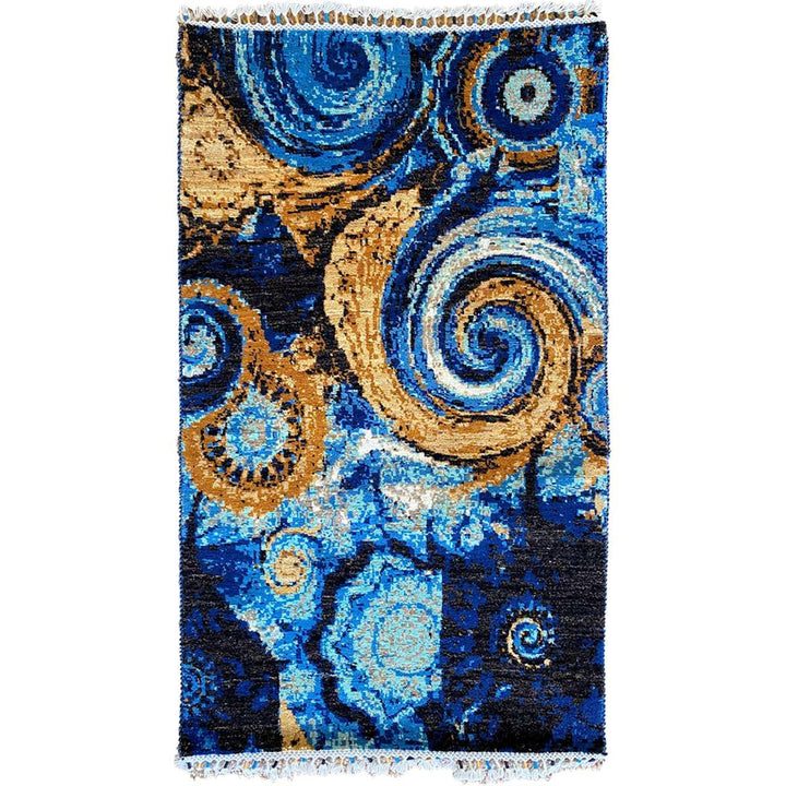 Abstract Swirl Rug - Size: 5.3 x 3.2 - Imam Carpets Online Store