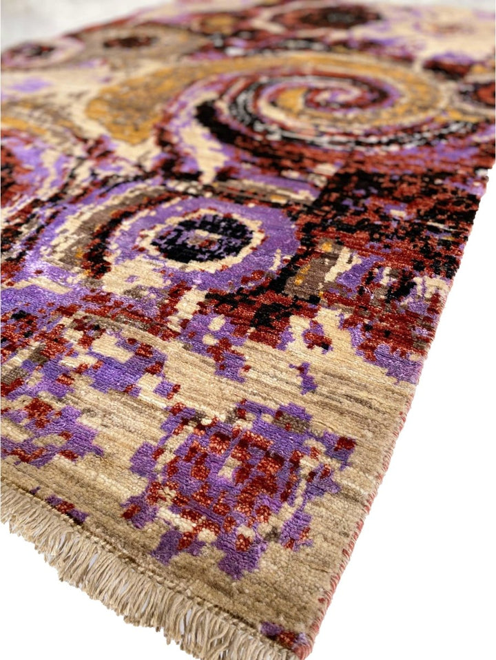 Abstract Twirl Rug - Size: 6.2 x 4 - Imam Carpets Online Store