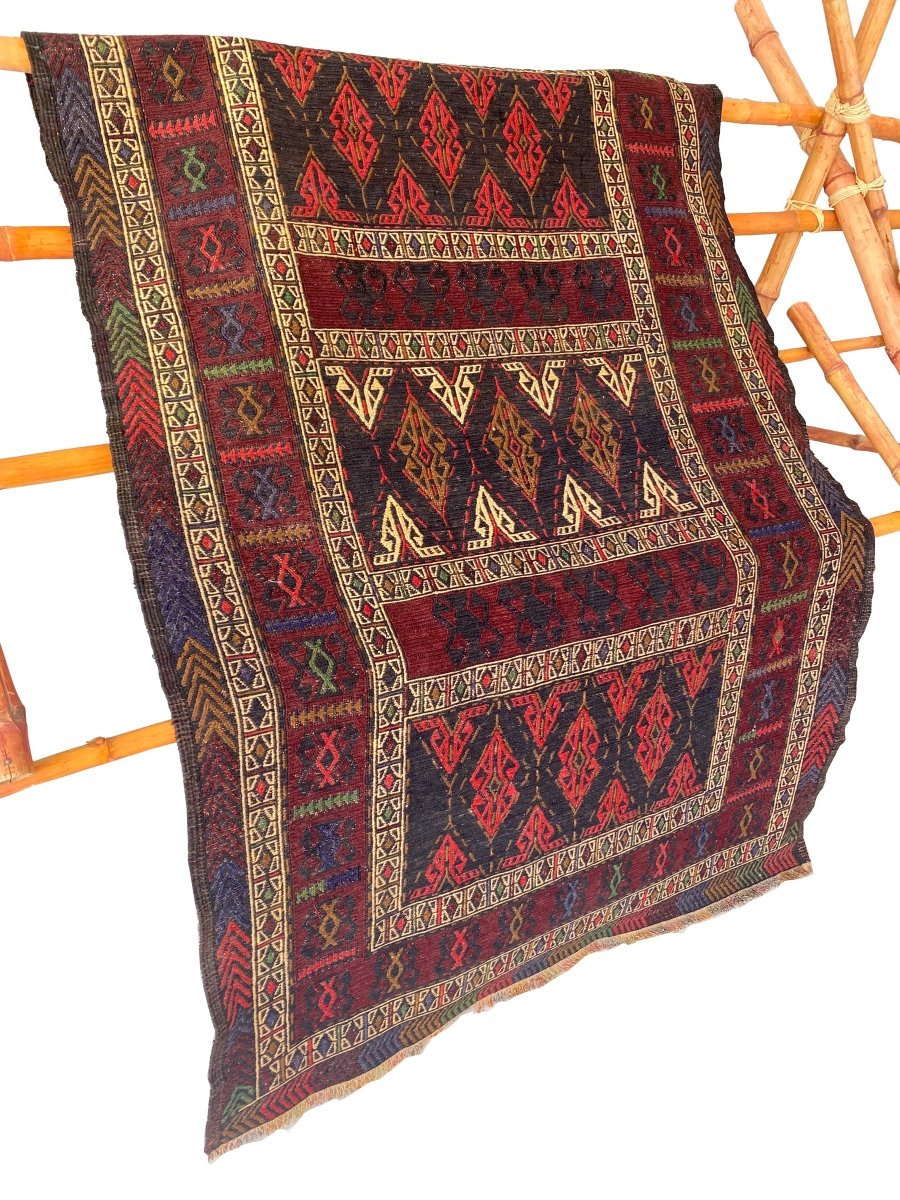 Adraskan Sumak Kilim - Size: 5.11 x 3.11 - Imam Carpets - Online Shop