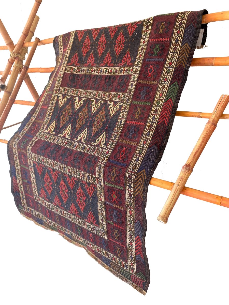 Adraskan Sumak Kilim - Size: 5.11 x 3.11 - Imam Carpets - Online Shop