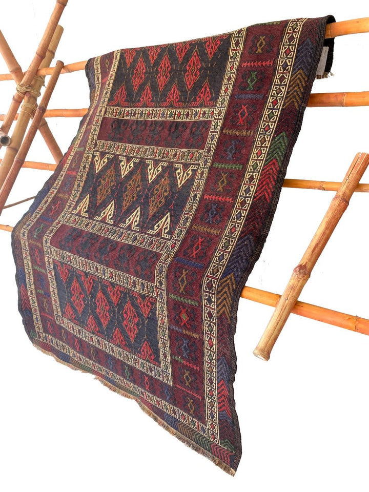 Adraskan Sumak Kilim - Size: 5.11 x 3.11 - Imam Carpets - Online Shop