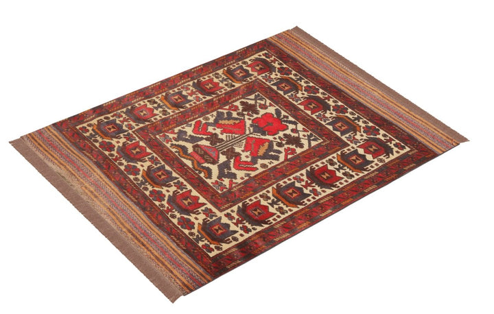 Afghani Barjesta - 3.10 x 5.7 - Tribal Handmade Kilim - Imam Carpets - Online Shop