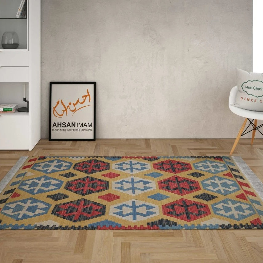 Afghani Chobi - 3 x 5 - Handmade Kilim - Imam Carpets - Online Shop