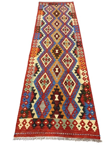 Afghani Chobi - 9.6 x 2.10 (Runner) - Handmade Kilim - Imam Carpets - Online Shop