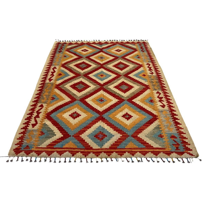 Afghani Chobi Kilim - Size: 5.11 x 4.7 - Imam Carpets - Online Shop