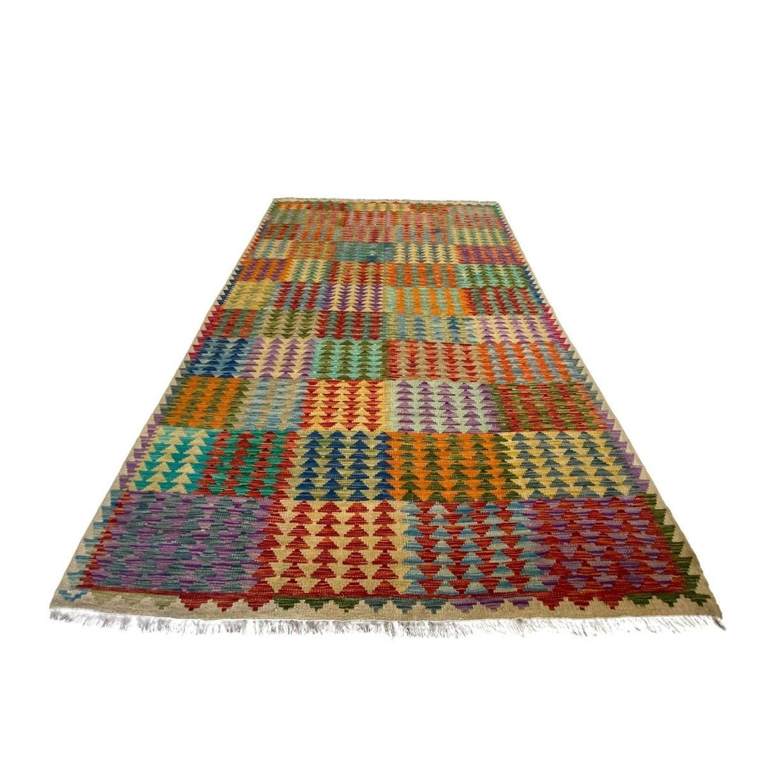 Afghani Chobi Kilim - Size: 8.1 x 5.6 - Imam Carpets - Online Shop