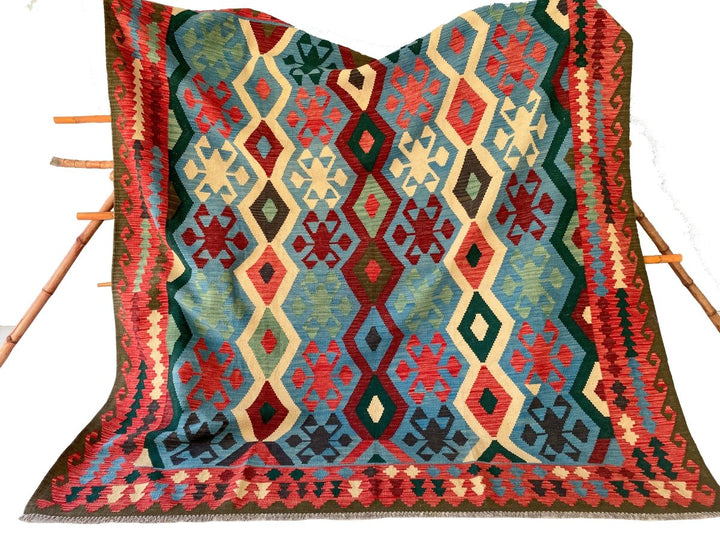 Afghani Chobi Kilim - Size: 8.7 x 10 - Imam Carpets - Online Shop