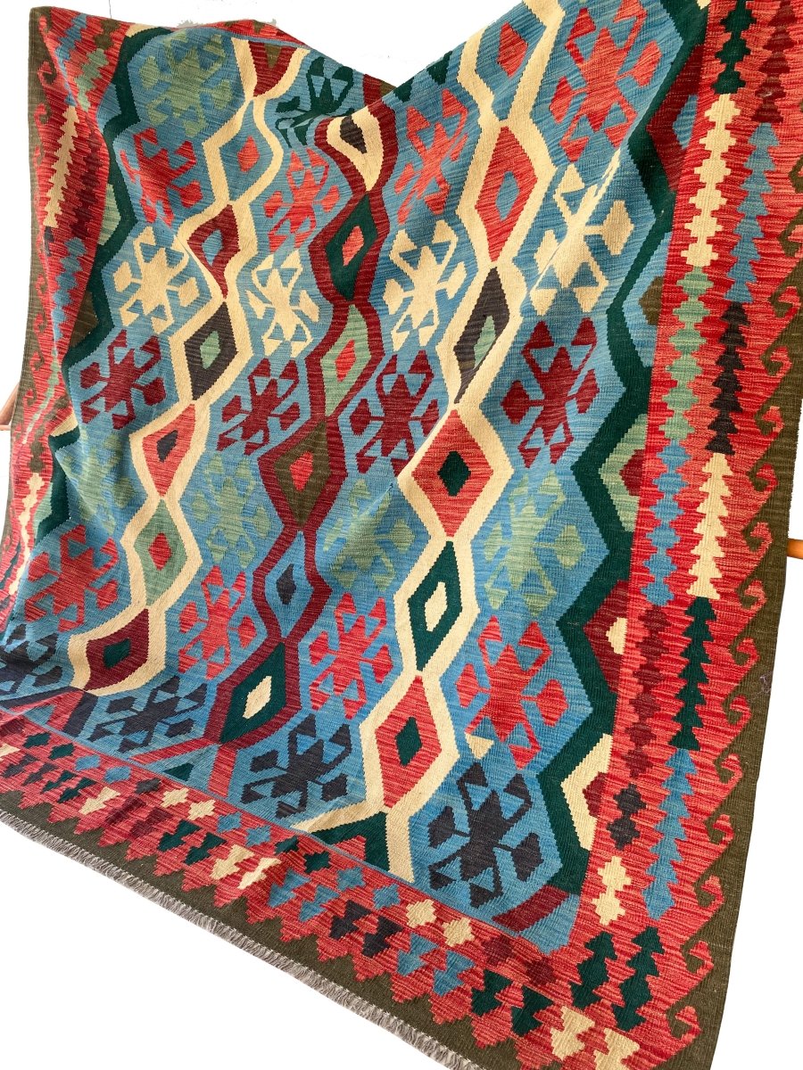 Afghani Chobi Kilim - Size: 8.7 x 10 - Imam Carpets - Online Shop