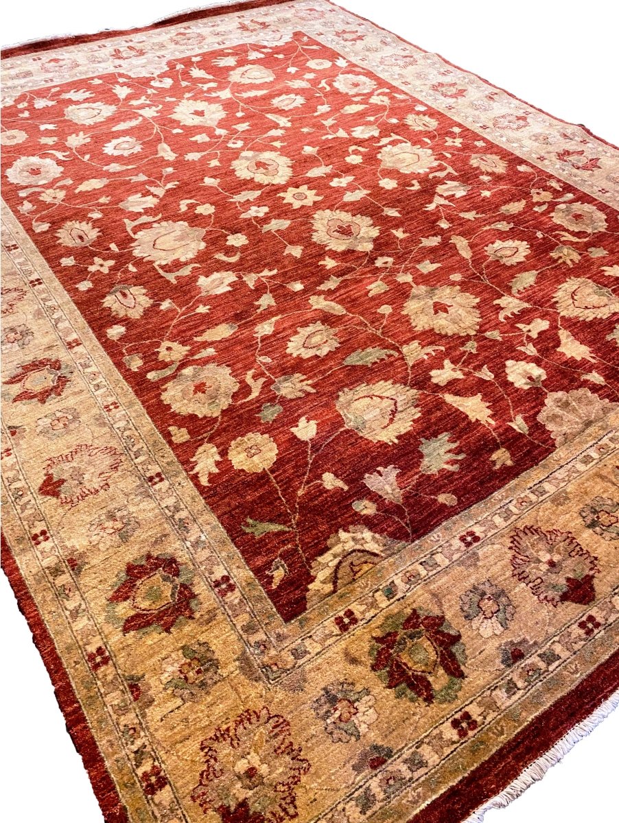 Afghani Chobi Ziegler - Size: 12.1 x 8.10 - Imam Carpets Online Store