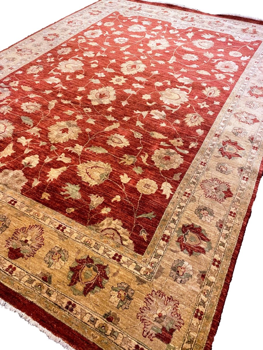 Afghani Chobi Ziegler - Size: 12.1 x 8.10 - Imam Carpets Online Store