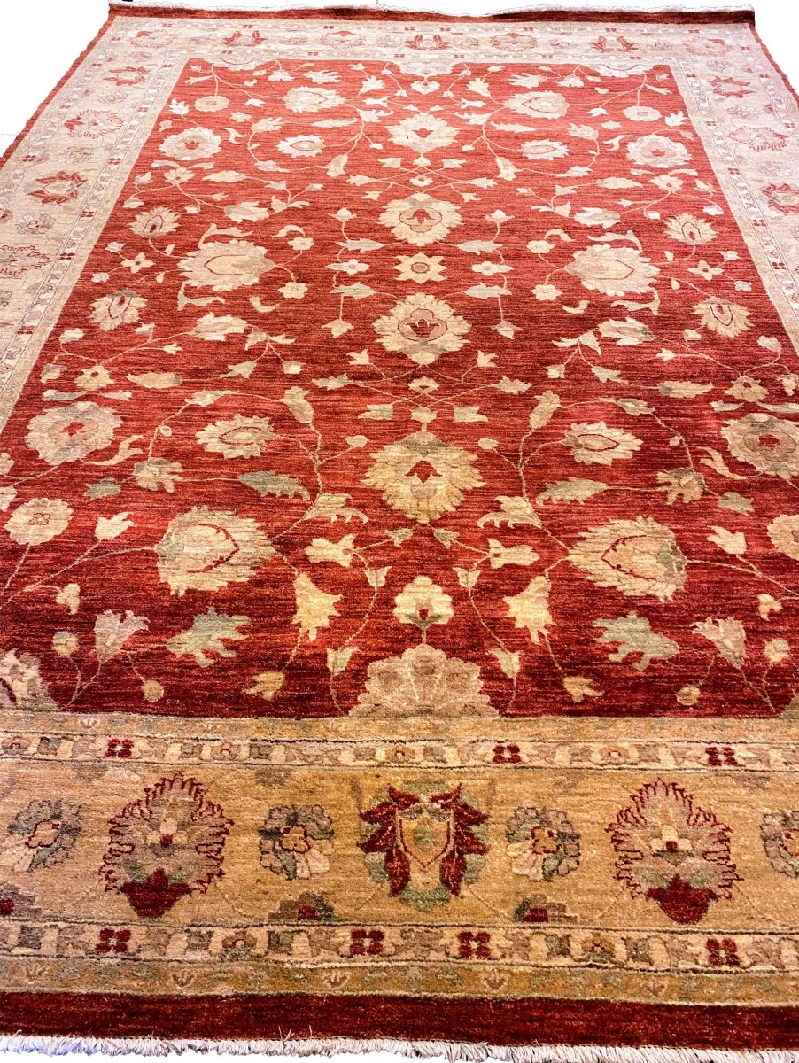 Afghani Chobi Ziegler - Size: 12.1 x 8.10 - Imam Carpets Online Store