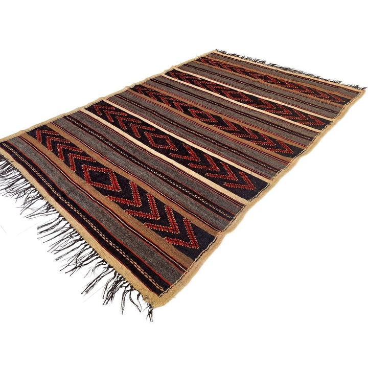 Afghani Goat Wool Kilim - 8 x 5.3 - Imam Carpets - Online Shop