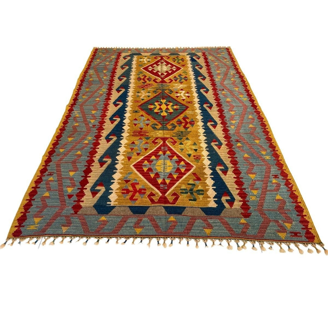 Antique Turkish Kilim - 7.3 x 4.11 - Imam Carpets - Online Shop