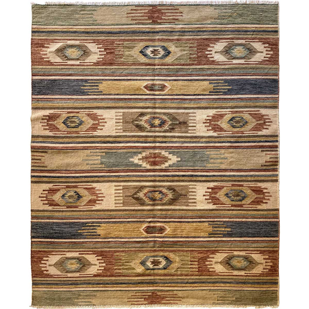 Antique Wash Afghani Kilim - Size: 7.5 x 6.2 - Imam Carpet Co. Home