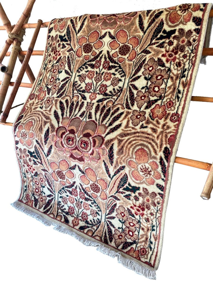 Beige Native Collage Fringe Rug - Size: 6.5 x 4 - Imam Carpets - Online Shop