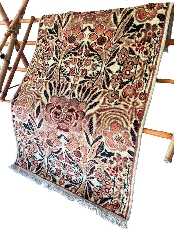 Beige Native Collage Fringe Rug - Size: 6.5 x 4 - Imam Carpets - Online Shop