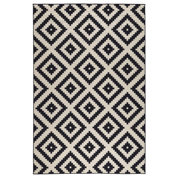 Black/White Diamond Geometric Rug - Size: 9.10 x 6.7 - Imam Carpet Co. Home