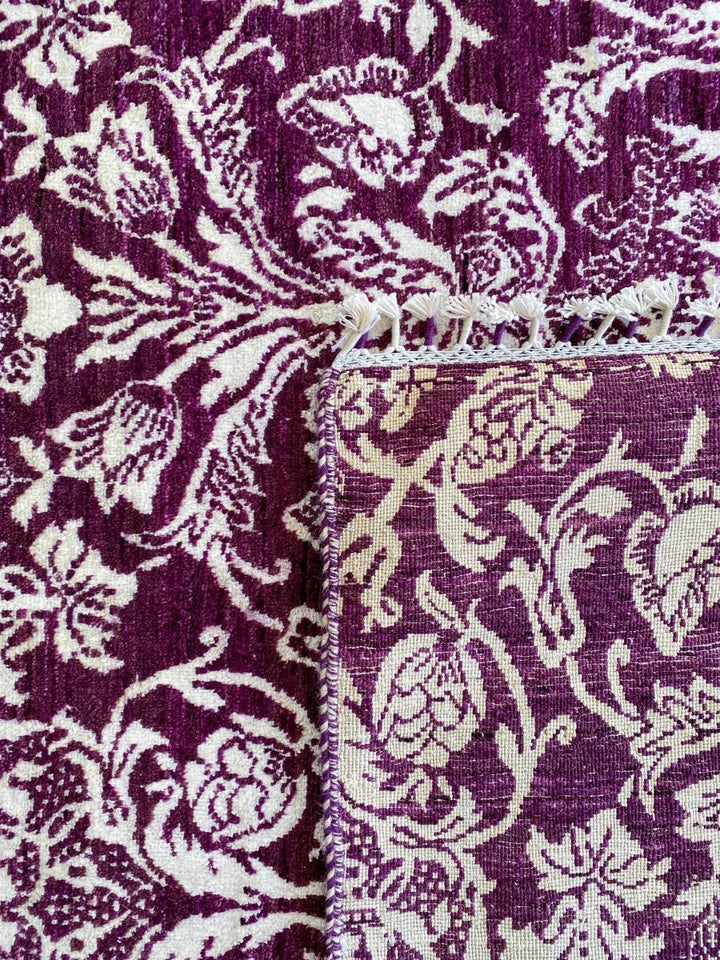 Blue Floral Rug - Size: 10.3 x 8.1 - Imam Carpets Online Store