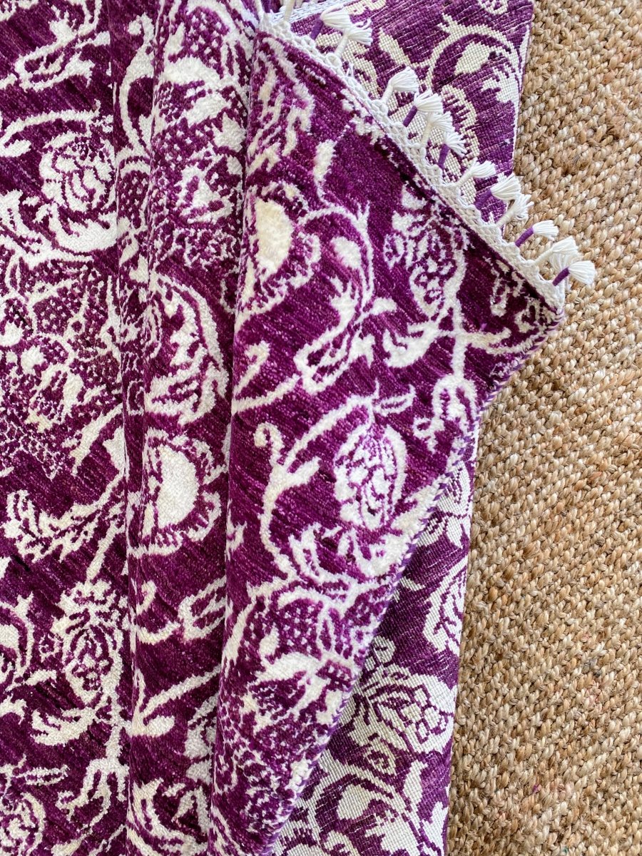 Blue Floral Rug - Size: 10.3 x 8.1 - Imam Carpets Online Store