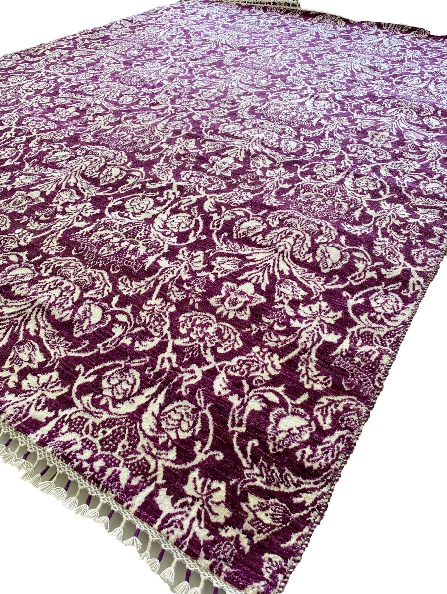 Blue Floral Rug - Size: 10.3 x 8.1 - Imam Carpets Online Store
