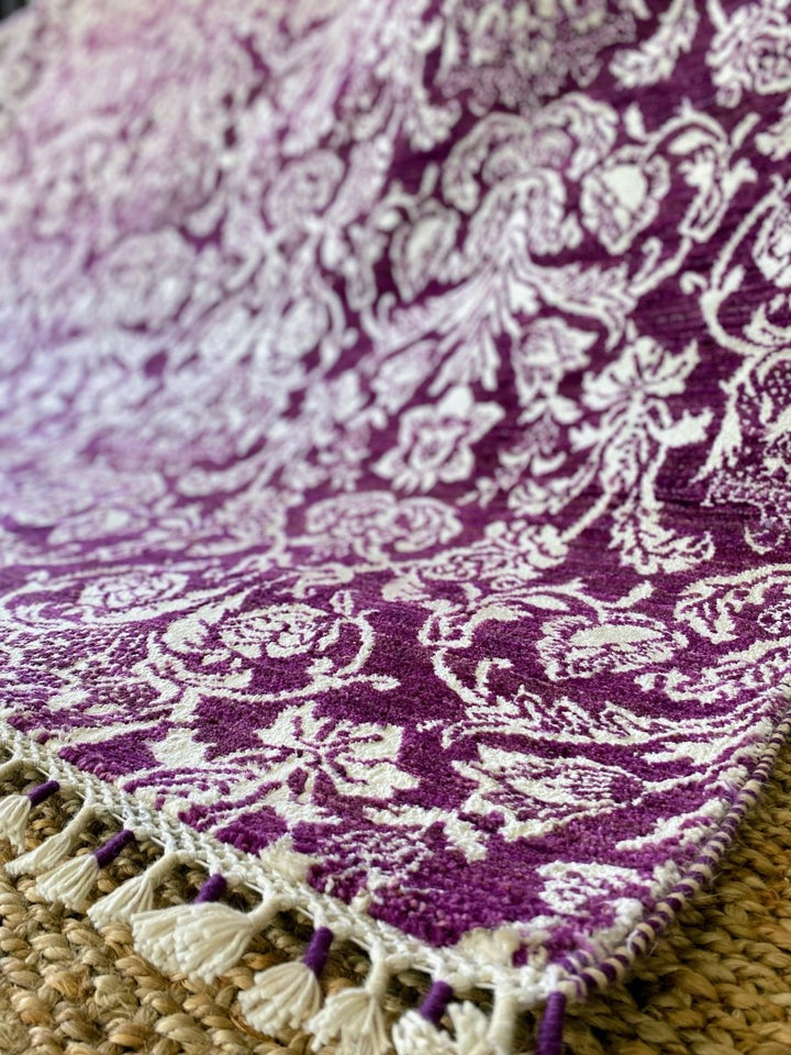 Blue Floral Rug - Size: 10.3 x 8.1 - Imam Carpets Online Store