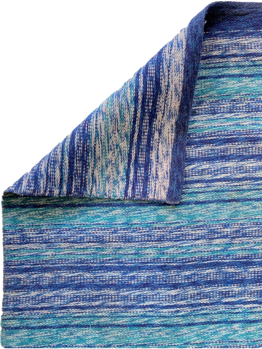 Blue Stripes - Size: 8.6 x 6 - Imam Carpets Online Store