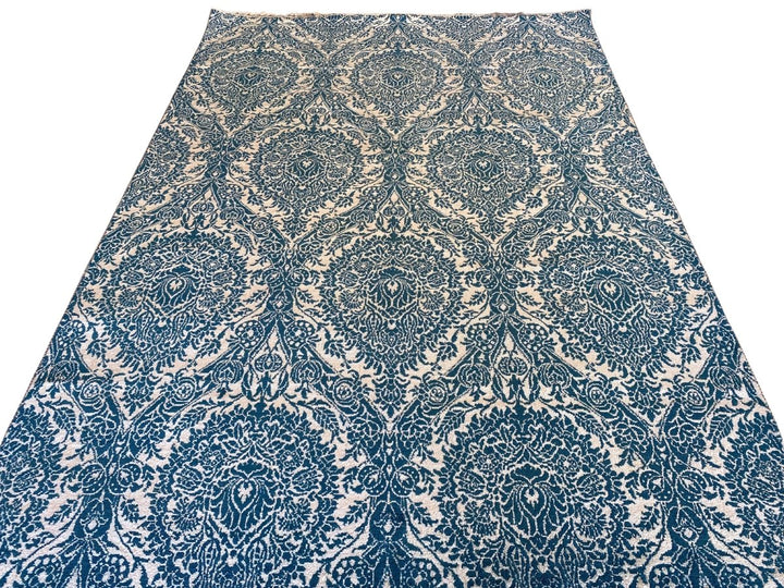 Blue Wrought Trellis Silk Rug - Size: 9.3 x 6.1 - Imam Carpets - Online Shop