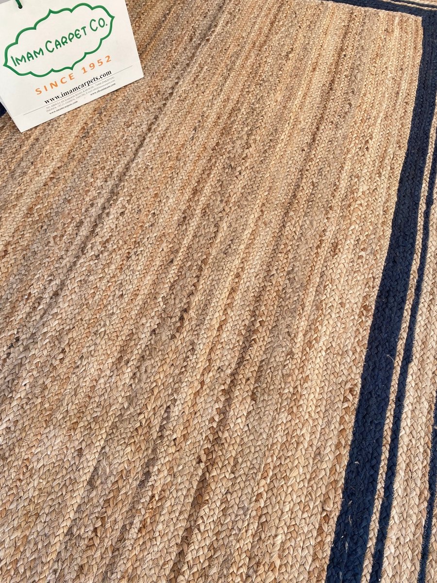 Border Jute Rug - Size: 7.11 x 5 - Imam Carpets Online Store