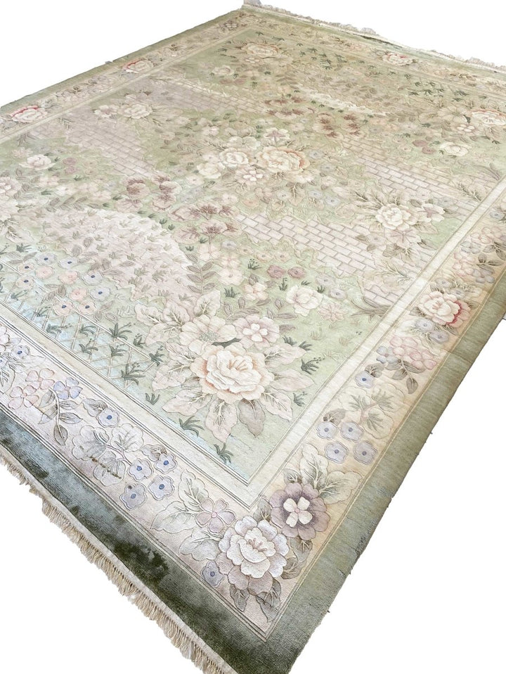 Chinese Silk Rug - Size: 9.9 x 7.11 - Imam Carpets Online Store