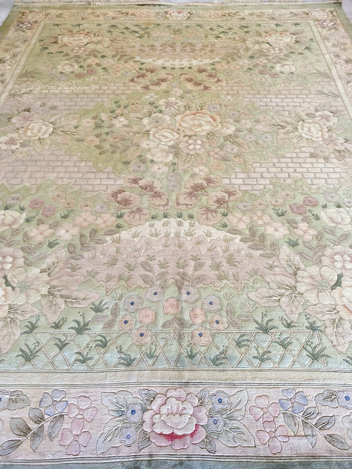 Chinese Silk Rug - Size: 9.9 x 7.11 - Imam Carpets Online Store