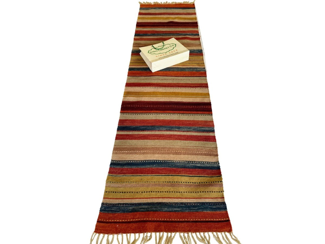 Colorful Stripe Runner - Size: 2.6 x 8.11 - Imam Carpet Co. Home
