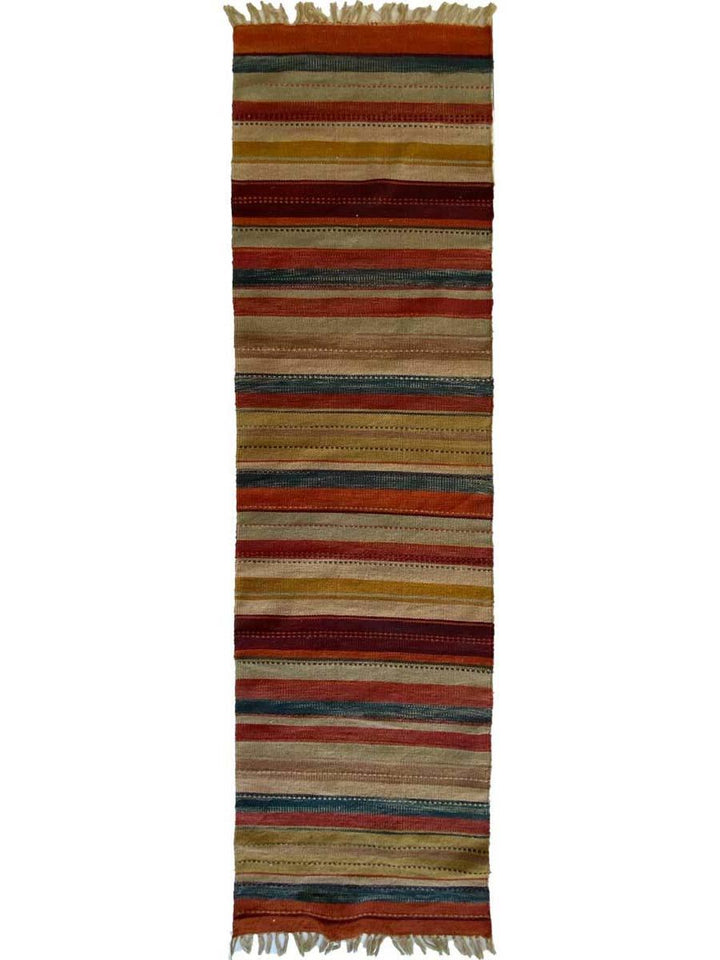 Colorful Stripe Runner - Size: 2.6 x 8.11 - Imam Carpet Co