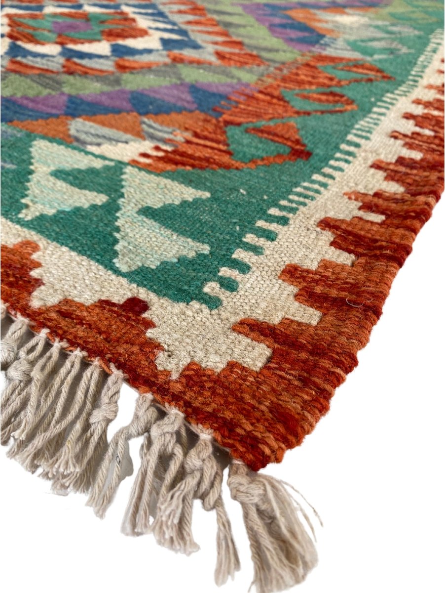 Colourful Afghani Chobi Kilim - Size: 3.11 x 2.11 - Imam Carpet Co. Home