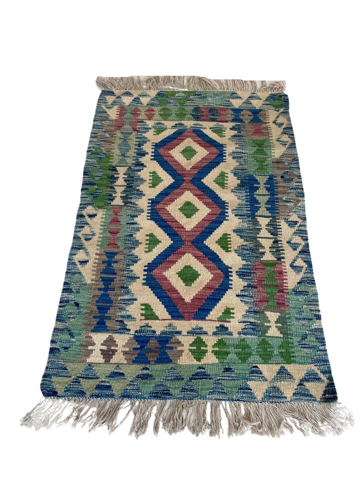 Colourful Afghani Chobi Kilim - Size: 3.11 x 2.7 - Imam Carpet Co. Home