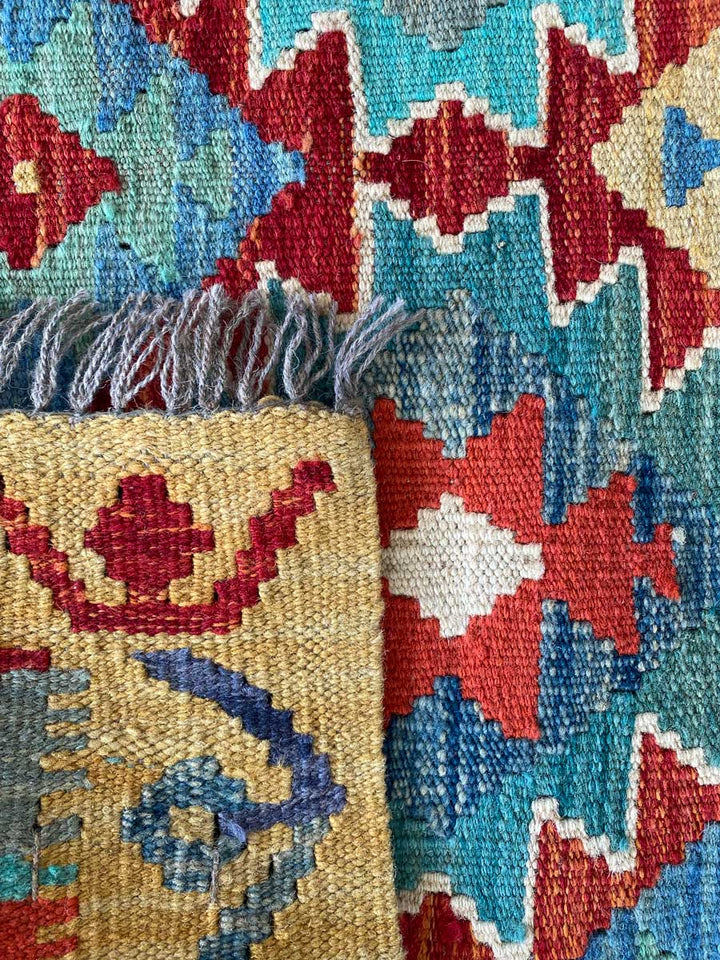 Colourful Afghani Chobi Kilim - Size: 4 x 2.10 - Imam Carpet Co. Home