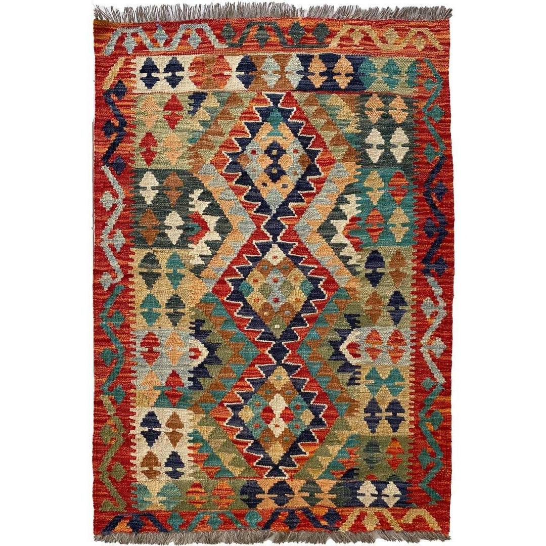 Colourful Afghani Chobi Kilim - Size: 4.2 x 2.11 - Imam Carpet Co. Home