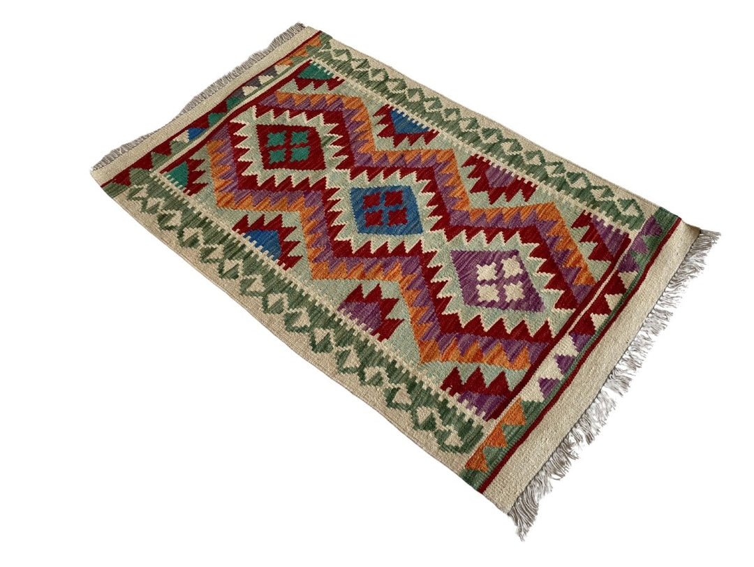 Colourful Afghani Chobi Kilim - Size: 4.2 x 2.8 - Imam Carpet Co. Home