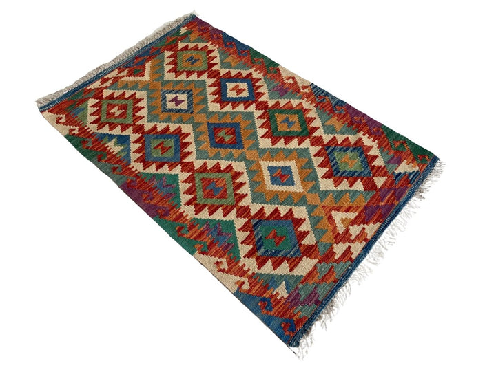 Colourful Afghani Chobi Kilim - Size: 4.2 x 2.9 - Imam Carpet Co. Home