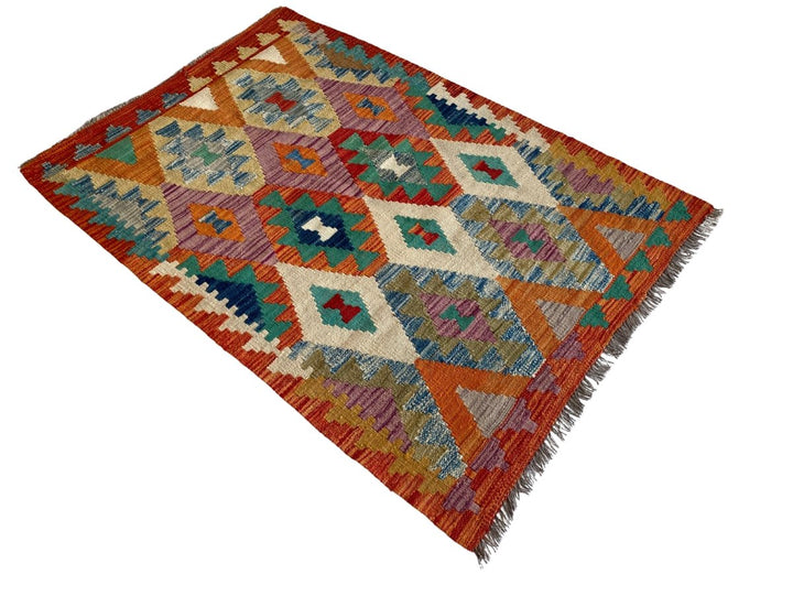 Colourful Afghani Chobi Kilim - Size: 4.9 x 3.3 - Imam Carpet Co. Home