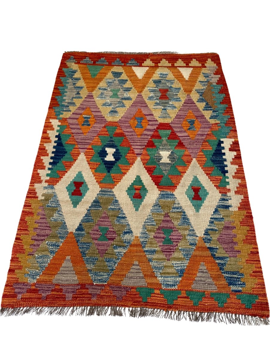 Colourful Afghani Chobi Kilim - Size: 4.9 x 3.3 - Imam Carpet Co. Home