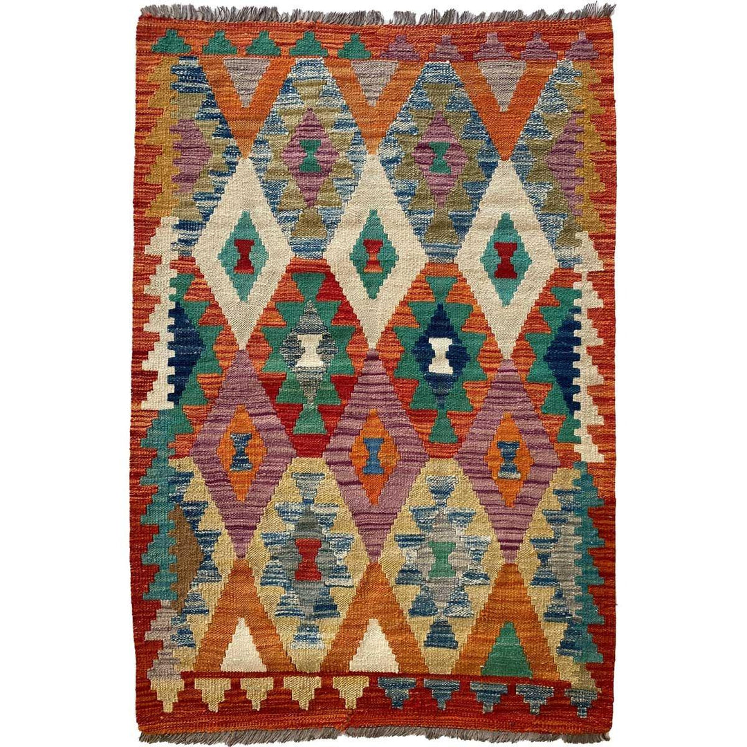 Colourful Afghani Chobi Kilim - Size: 4.9 x 3.3 - Imam Carpet Co. Home