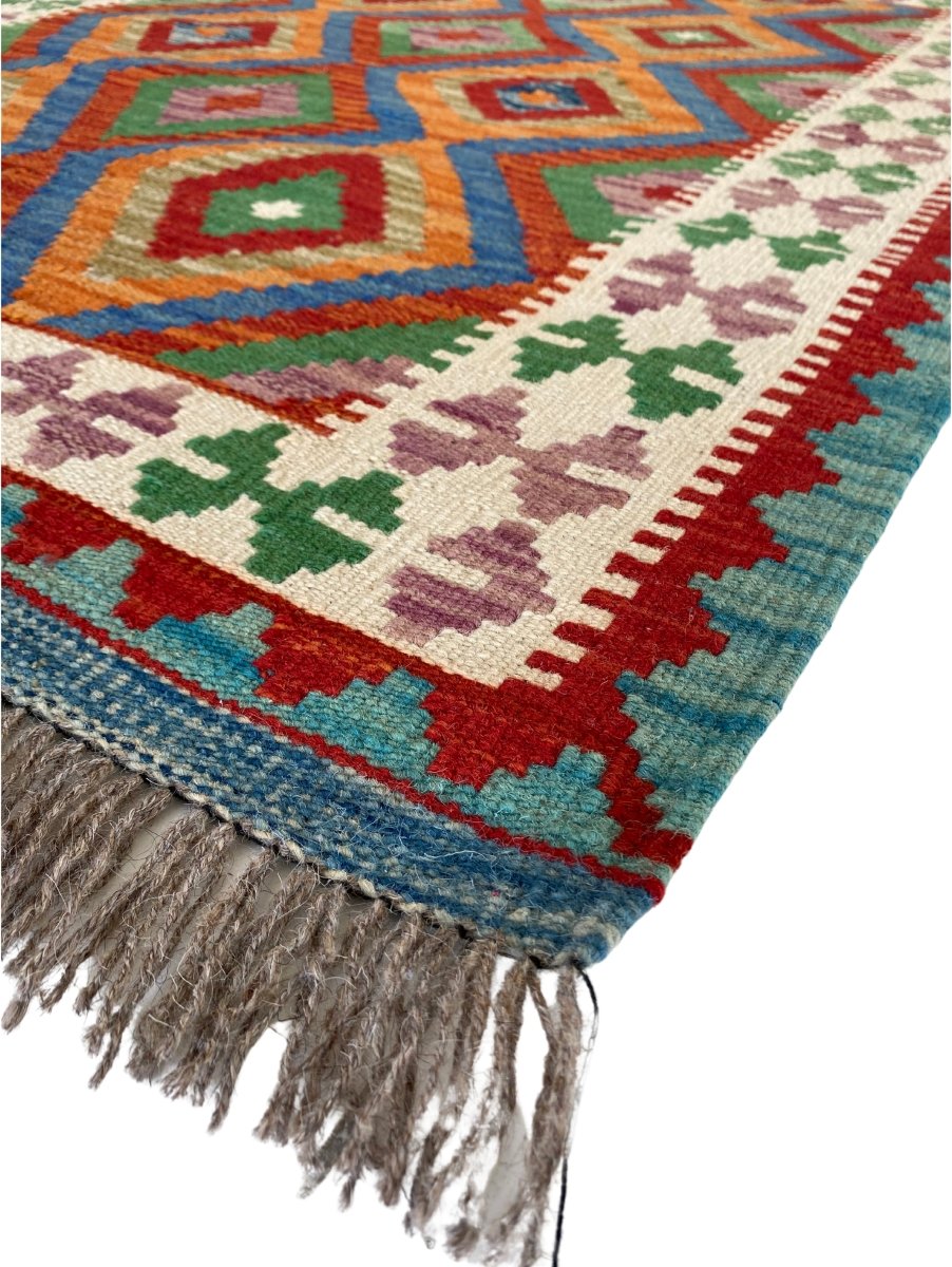 Colourful Afghani Chobi Kilim - Size: 4.9 x 3.5 - Imam Carpet Co. Home