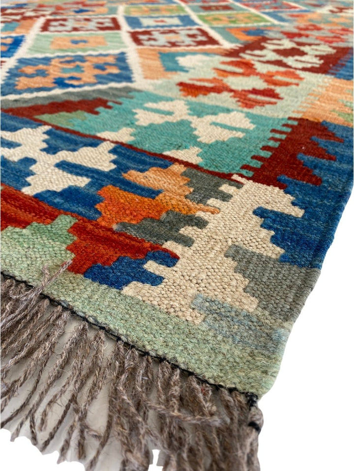 Colourful Afghani Chobi Kilim - Size: 5 x 3.4 - Imam Carpet Co. Home