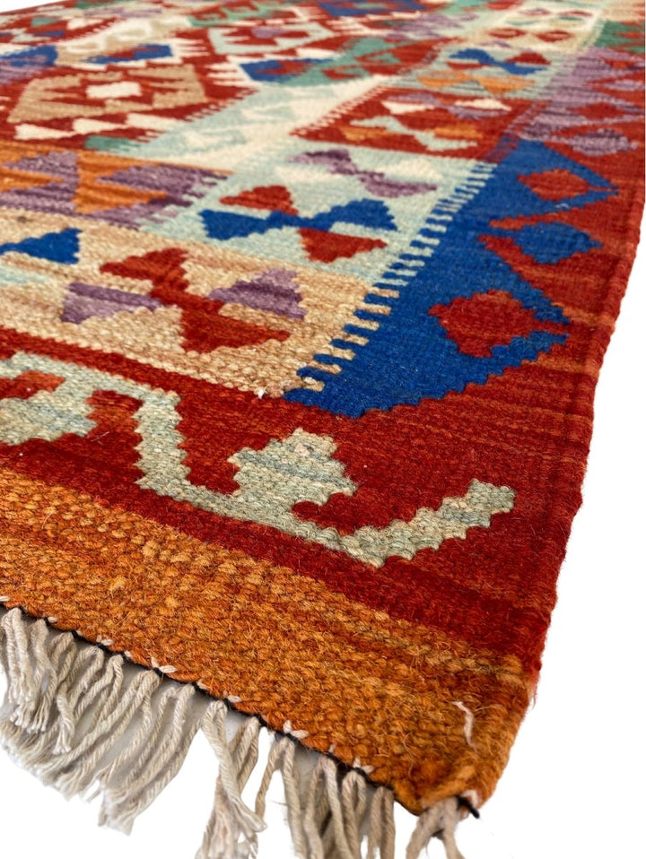 Colourful Afghani Chobi Kilim - Size: 5.3 x 3.2 - Imam Carpet Co. Home