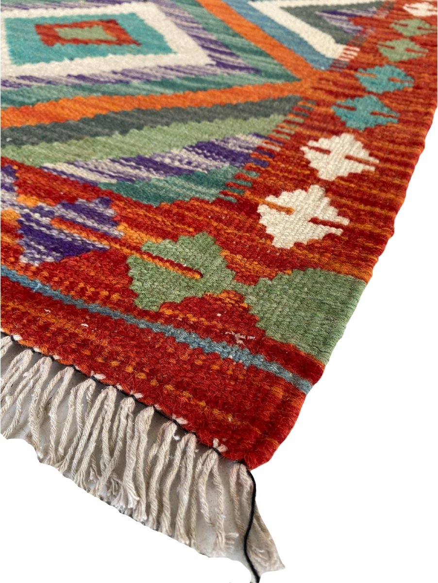 Colourful Afghani Chobi Kilim - Size: 6.4 x 2.3 (Runner) - Imam Carpet Co. Home