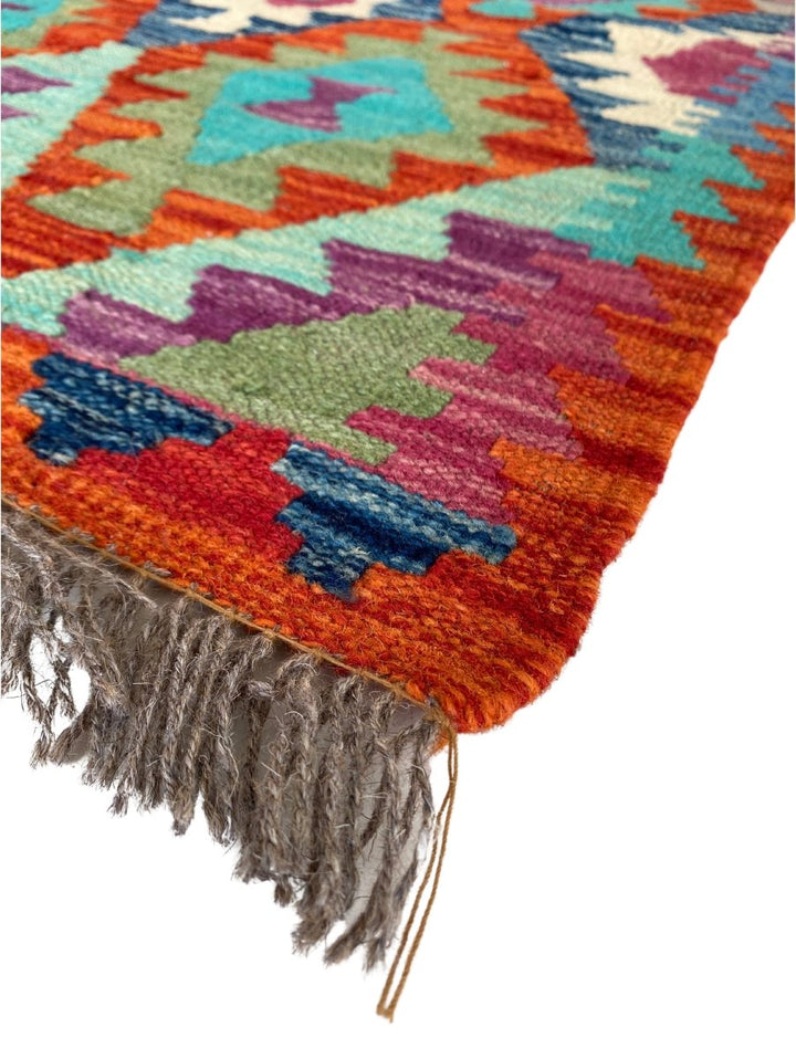 Colourful Afghani Chobi Kilim - Size: 6.6 x 2.6 (Runner) - Imam Carpet Co. Home