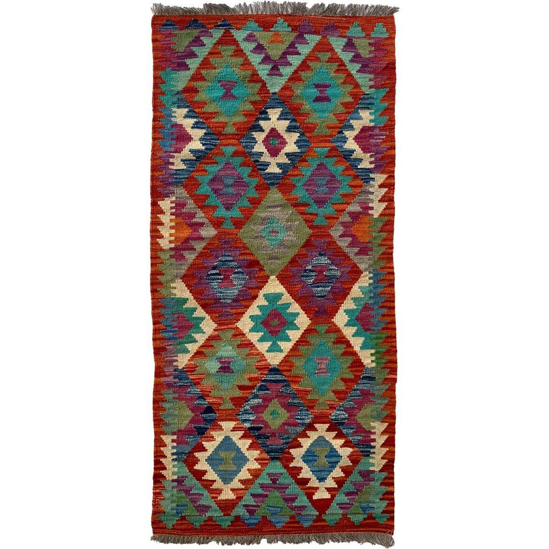 Colourful Afghani Chobi Kilim - Size: 6.6 x 2.6 (Runner) - Imam Carpet Co. Home